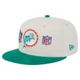 thumbnail image 3 of Men's New Era Cream/Aqua Miami Dolphins Throwback Corduroy 59FIFTY Fitted Hat, 3 of 5