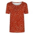 thumbnail image 4 of Tnhcen Women's Summer Crew Neck Short Sleeve Gradient T - Shirt Casual Top, 95% Polyester 5% Spandex Soft Stretchy Fit, S - 2XL Plus Size Women's Blouse for Daily Wear, 4 of 4
