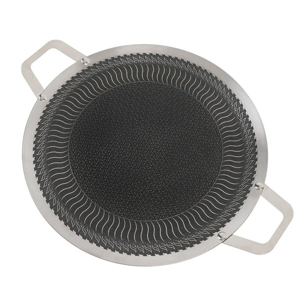 Sartén para Barbacoa de Acero Consas inoxidable Dobles Para Cocinar en Interiores y Exteriores, Ideal para Carne, Tocino, Mariscos y Verduras, Para 4 A 6 Personas