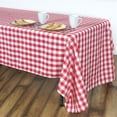 thumbnail image 3 of BalsaCircle 60" x 102" Gingham Checkered Polyester Tablecloth Red and White, 3 of 5