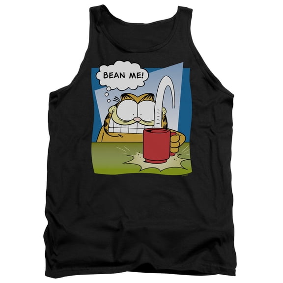 Garfield Bean Me Adult Tank Top Black