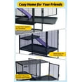 thumbnail image 6 of Huisuilinss Metal Small Animal Cage,Multi-Level Ferret Cage,Large Rolling Chinchilla Cage,Hamster Cage With Ramp,Extra Storage Stand,RemovableTray For Chinchilla,Rabbit,Guinea Pigs,Hedgehog,Gerbil, 6 of 9