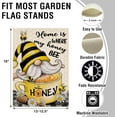thumbnail image 2 of Home is Where My Honey Bumble Bee Gnome Decorative Garden Flag, House Yard Spring Summer Outside Decor, Outdoor Small Burlap Decoration Double Sided 12 x 18, 2 of 6
