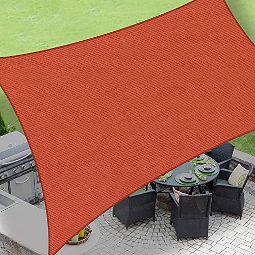 LOVE STORY 6.5' x 10' Sun Shade Sail Rectangle Canopy Sail Shade Sunshade for Patio Garden Backyard Terra