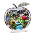 thumbnail image 3 of Decoración de manzanas coloridas 2d de decoración plana Ornament decorativo con base para gabinete, 3 of 7