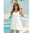 thumbnail image 4 of Flowy Dresses for Women Sleeveless Summer Tank Dress Casual Beach Vacation White XL, 4 of 7