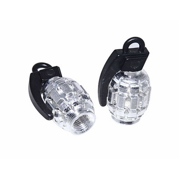 Alta Bicycle Bike Bicycle Grenade Schrader Bike Valve Caps, Multiple Colors (Steel Bicycle Chrome )