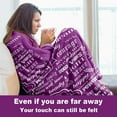 thumbnail image 3 of Get Well Soon Gifts, Feel Better Gifts for Women, After Surgery Recovery Gifts for Women, Healing Thoughts Blanket Gifts, Purple Inspirational Positive Energy Flannel Fleece Blanket 60x50inch, 3 of 6