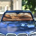 thumbnail image 2 of Iauyy Foldable Windshield Sun Shade for Cars, Interior Sun Protection for car UV Protection for Sedan/SUV/Truck, (S/M/L) Little Bull with Flowers, 2 of 8
