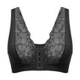 thumbnail image 4 of iHPH7 Bra Front Closure for Women Full Figure Bras for Seniors Front Hook Bras for Older Women Daisy Bras for Older Women Padded Bras for Women No Underwire Soft Black M, 4 of 5