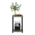 thumbnail image 4 of Furinno Simplistic 1-Tier End Side Night StandBedside Table with Plastic Poles, French Oak greyBlack, 4 of 5