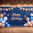 thumbnail image 4 of Colorful Design Birthday Banner Decorative Stars Balloon Arrangement Party Decoration for Birthday Celebration Kids Event Indoor Decor, 4 of 7