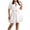 White, variant on Taylonsss Womens Mini Dress Puff Sleeve Dresses 2025 Button Down Split V Neck High Waist Party Clubwear with Belt