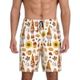 thumbnail image 1 of Fotbe Gnomes Autumn Harvest Pantalones Cortos de Pijama para Hombre, Ropa de Dormir, Pantalones de Pijama Cortos para Hombre-4X-Large, 1 of 6