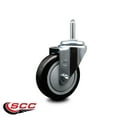 thumbnail image 2 of 4 Inch Black Poly Wheel Swivel 3/4 Inch Threaded Stem Caster Service Caster, 2 of 2
