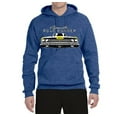 thumbnail image 2 of 1969 Plymouth Road Runner Hot Rod Racing | Mens Cars and Trucks Hooded Sweatshirt Graphic Hoodie, Vintage Heather Blue, Large, 2 of 4