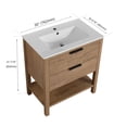 thumbnail image 4 of Holaki 30 Inch Bathroom Vanity Plywood With 2 Drawers, Imitative Oak, 4 of 7