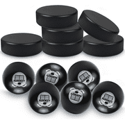 12 Black Soft Foam Hockey Balls, High-Visibility Low-Bounce Stress Balls Knee Hockey Pucks for Kids Indoor Hockey Practice Adult Floor Game, 2 Types