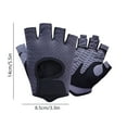 thumbnail image 3 of Ovzne Gray Breathable Half Finger Workout Gloves Size S (13.5X8X1Cm) - Gym Training, Yoga, Cycling Weight Lifting Gloves For Men/Women - Non-Slip, Callus Prevention, 3 of 7