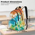 thumbnail image 6 of SCRAWLGOD Tie-Dye Print Multicolored School Backpack for Boys Girls Backpack for Kids Teens Elementary Middle School 17” Large Knapsack with Padded Strap, 6 of 7
