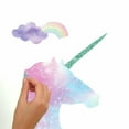 thumbnail image 3 of Galaxy Unicorn Peel and Stick Giant Wall Decal with Glitter, 3 of 5