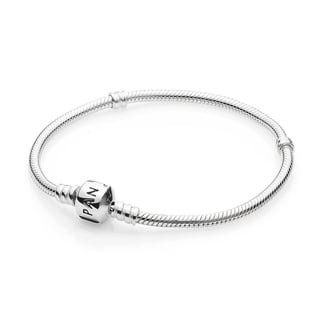 Pandora Moments Family Tree Heart Clasp Snake Chain Bracelet - 16