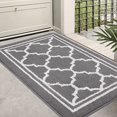 thumbnail image 2 of FanShow Tapis de Porte Intérieur (40x60, Gris) Résistant à la Saleté et Absorbant, Tapis d'Entrée Antidérapant, Tapis de Sol Intérieur à Profil Bas pour Entrée, 2 of 6