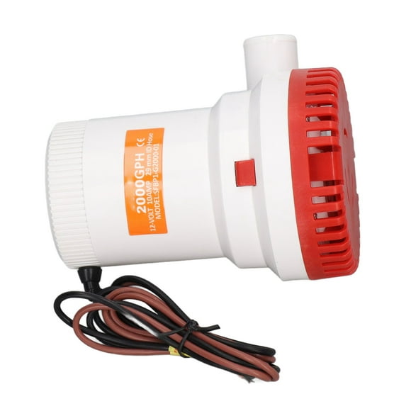 Bilge Pump, Strong Supercharge Stainless Steel Shaft Submersible Bilge Pump Overheating Protection  For Boat Marine