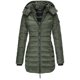 thumbnail image 1 of Women Warm Hooded Down Jacket Casual Slim Coat Puffer Jacket Women Quilted Lightweight Puffer Jacket-khaki, 1 of 3