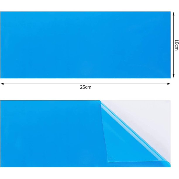 Parches de reparación autoadhesivos de PVC, parche de revestimiento de piscina de vinilo de goma para reparación de barcos para canoa, kayak, balsa, rectángulo, azul, 20 piezas Banban