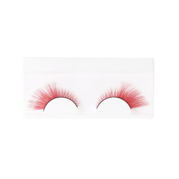 Unique Bargains 1 Pair Cat's Eye False Eyelashes for Makeup Red