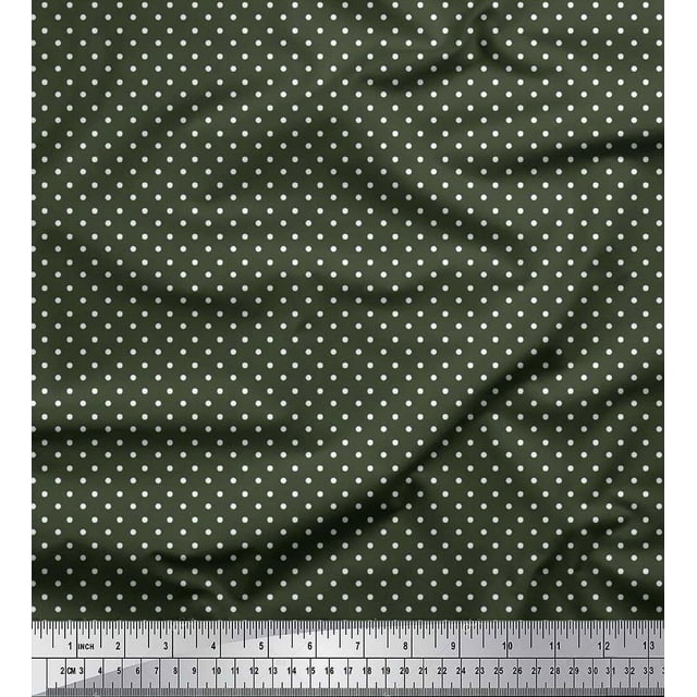 Soimoi Cotton Duck Fabric Dots Dots Decor Fabric Printed Yard 42 Inch Wide