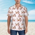 thumbnail image 4 of Lsque Dachshund Dog Puppy pattern Hawaiian Shirt for Men, Unisex Summer Beach Casual Short Sleeve Button Down Shirts-, 4 of 9