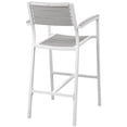 thumbnail image 4 of Pemberly Row Contemporary Style 29"Outdoor Patio Bar Stool in White and Light Gray (Set of 2), 4 of 4