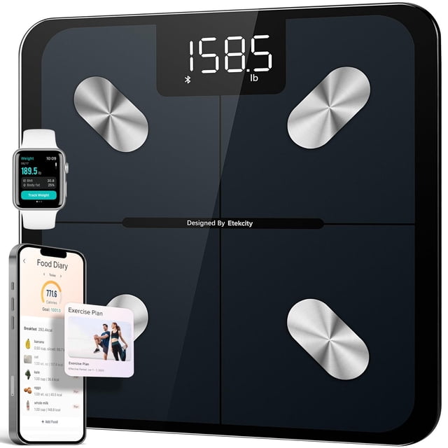 Etekcity Báscula inteligente para peso corporal, precisa hasta 0.02 kg, máquina de pesaje digital de Etekcity NA