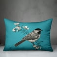 thumbnail image 3 of Creative Products Teal Chickadee and Flowers 14x20 Indoor / Outdoor Pillow, 3 of 3