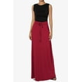 thumbnail image 6 of TheMogan Women's S~3X Drawstring Waist Pocket Drapey Jersey A-Line Long Maxi Skirt, 6 of 7