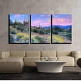 thumbnail image 2 of wall26 - Blooming Desert at Sunset - Canvas Art Wall Art - 24"x36"x3 Panels, 2 of 4