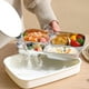 thumbnail image 5 of 304 Stainless Steel RectangularLunch Box With Cutlery Four Compartments Lunch Box Adult Students With Rice Lunch Box, 5 of 6