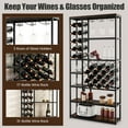 thumbnail image 6 of Costway Industrial Wine Rack Multi-purpose Freestanding Bakers Rack with Glass Holder, 6 of 10