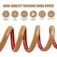 thumbnail image 3 of Floor Cord Cover Self Adhesive Cord Hider,10FT Cable Management, Extension Strip Protector for Wires, Prevent Cable Trips for Offices, Gyms, Exhibitions Cavity:0.39"(W) x 0.27"(H) Brown Wood, 3 of 9