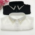 thumbnail image 2 of Camicover 2 pieces Fake Collar Detachable Dickey Collar Half Shirt Blouse Collar for Women, 2 of 7