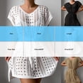 thumbnail image 3 of Swim Suit Coverup for Women V Neck Tie Front Bathing Suit Cover Up Summer Hollow Out Beach Cover Ups, 3 of 7