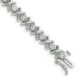 thumbnail image 1 of 925 Sterling Silver Diamond Chain Tennis Bracelet Adda Hug Kiss, 1 of 8