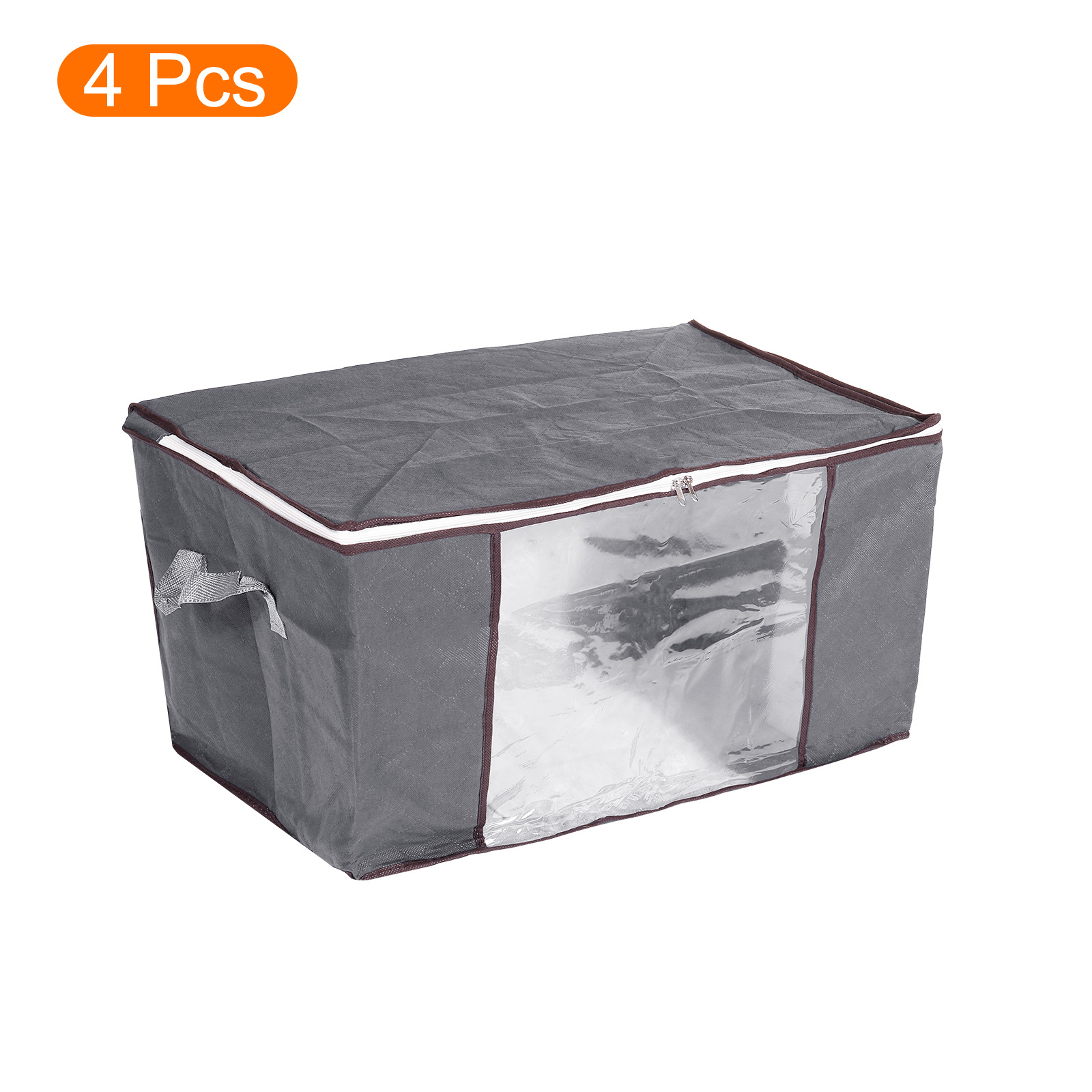 Unique Bargains Clothes Storage Bag with Reinforced Handles for Comforters Gray
