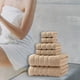 thumbnail image 5 of Juego de 6 toallas de baño de algodón | Toallas de felpa suave y muy absorbentes | Incluye toallas de baño, de manos y de cara | Colores gris, blanco y café | Ideales para baño, gimnasio, spa,, 5 of 9