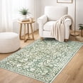 thumbnail image 3 of GLATTICE Entryway Rugs 3x5 ft Washable Area Rug Super Soft Rug Non Slip Rubber Backed Entry Rug for Kitchen Bedroom Office Living Room, Sage Green with Ivory Hues, 3 of 7