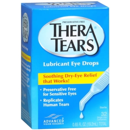 TheraTears Lubricant Eye Drops Single-Use Containers 32 Each (Pack of 3)