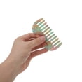 thumbnail image 3 of Unique Bargains 1 Pc M Shaped Marble Wide Tooth Comb for All Hair Types Care Green, 3 of 5