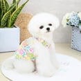 thumbnail image 5 of Dog Dress Flower Pattern Breathable Outfit - Pet Vest Puppy Sleeveless Clothes for Female Dog, 5 of 8